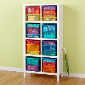8-Cube Bookcase (White)