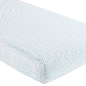 Crib Fitted Sheet (Aqua Diamond Print)