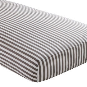 Crib Fitted Sheet (Grey Stripe)