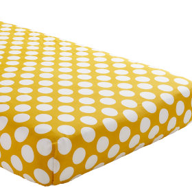 Crib Fitted Sheet (Yellow with White Dot)