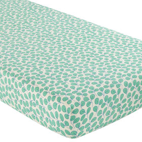Crib Fitted Sheet (Green Leaf)