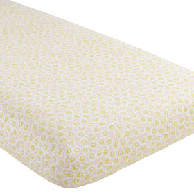 Crib Fitted Sheet (Pink Floral)