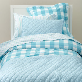 Breezy Gingham Bedding (Blue)