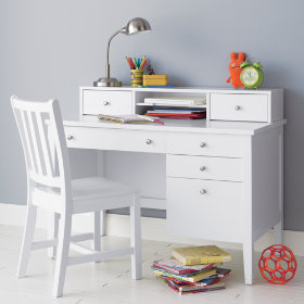 Blake Desk & Hutch (White)