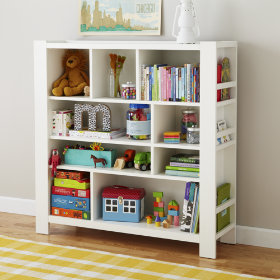 Compartment Department Bookcase (White)