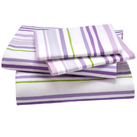 Citrus Stripe Sheet Set (Lavender)