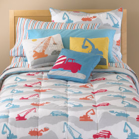 Construction Zone Print Filled Comforter