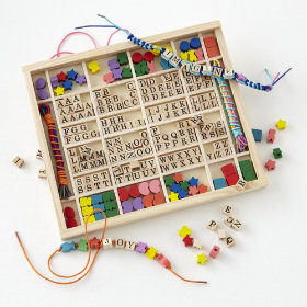 Wood Stringing Beads Set