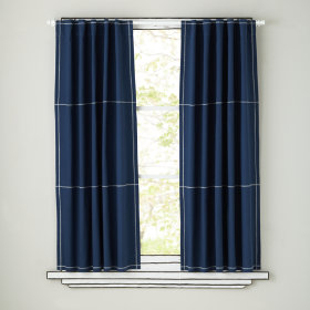 Canvas Curtain Panels (Blue)