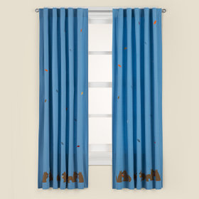Bright Eyed, Bushy Tailed Curtain Panels