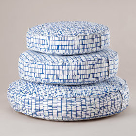 These Floor Cushions Really Stack Up (Modern Blue)