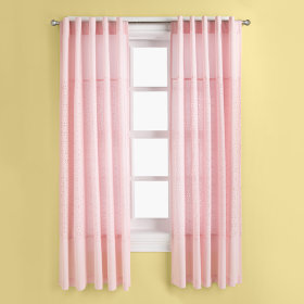 I Only Have Eyes for Eyelet Curtain Panels (Pink)