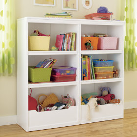 Flat Top Bookcase, 48 (White)