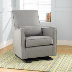 Luca Glider & Ottoman (Heather Grey)