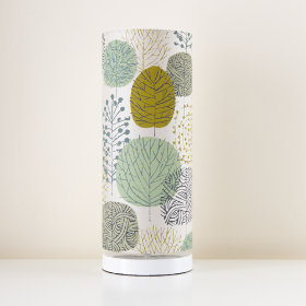 White Pop Up Lamp Base and Trees Shade