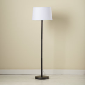 White Floor Shade and Graphite Base