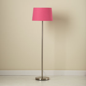 Hot Pink Floor Shade and Nickel Base