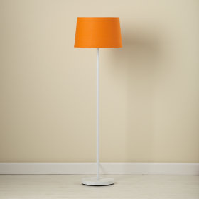 Orange Floor Shade and White Base