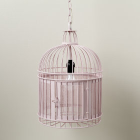 Like a Bird in a Cage Pendant Lamp (Pink)