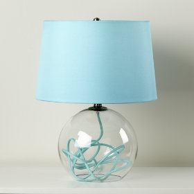 Crystal Ball Table Lamp (Aqua)