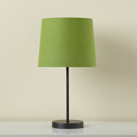 Graphite Table Base and Green Shade