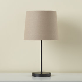 Graphite Table Base and Khaki Shade