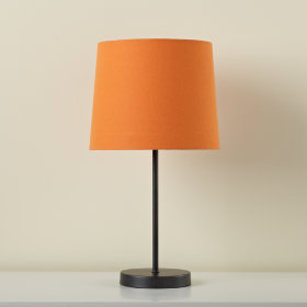 Graphite Table Base and Orange Shade