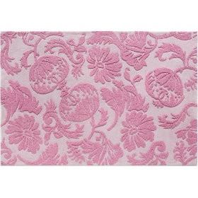 Raised Floral Rug (Pink)