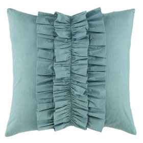Blue Ruffle Pillow