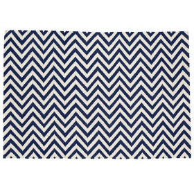 Chevron and On Rug (Dk. Blue)