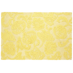 Raised Floral Rug (Yellow)