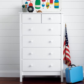 Simple 2-Over-4 Dresser (White)