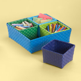 Strappy-Go-Lucky 4 Bin Storage Set (Blue)