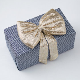 Sequin Bow (Gold)