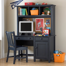 Walden Desk & Hutch (Midnight Blue)