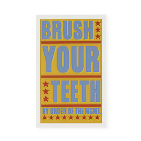 Brush Your Teeth Framed Wall Art