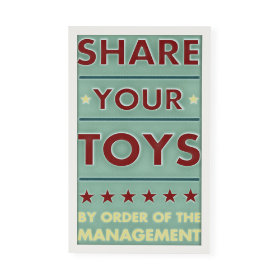 Share Your Toys Framed Wall Art