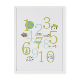 Great Outdoors Framed Numbers Poster