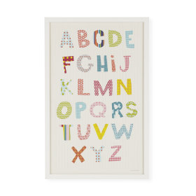 Pretty Patterns Alphabet Framed Wall Art