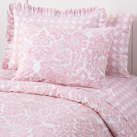 Wallpaper Floral Duvet Cover (Pink)