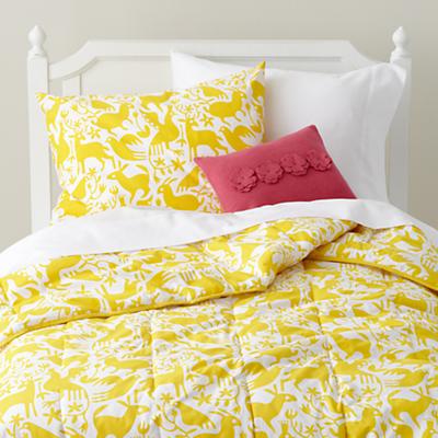 yellow bedding