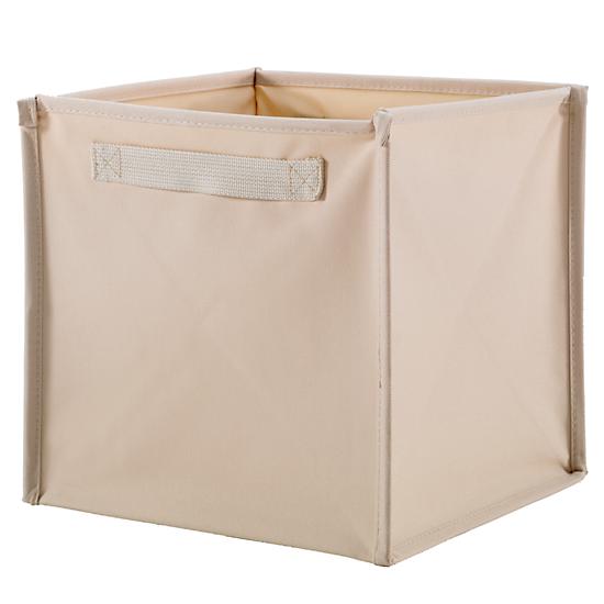 I Think I Canvas Cube Bin (Khaki) The Land of Nod
