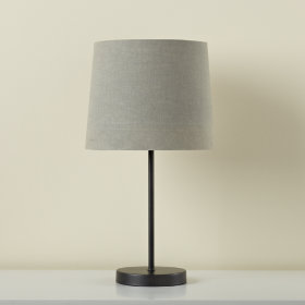 Graphite Table Base and Grey Shade