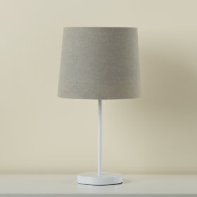 White Table Base and Grey Shade