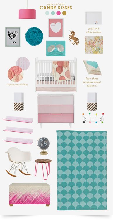 Candy Kisses Girls Nursery | The Land of Nod