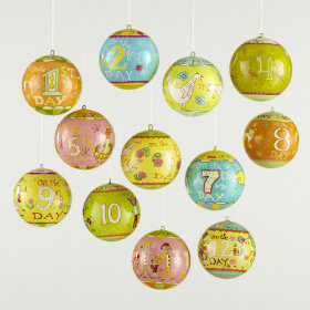 Michael Mabry Twelve Days of Christmas Ornaments (set of 12)