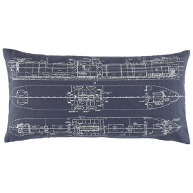 Faculty Mixer Blue Print Throw Pillow